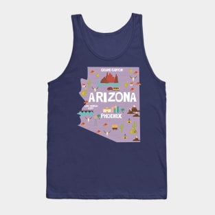 Arizona illustrated map Tank Top